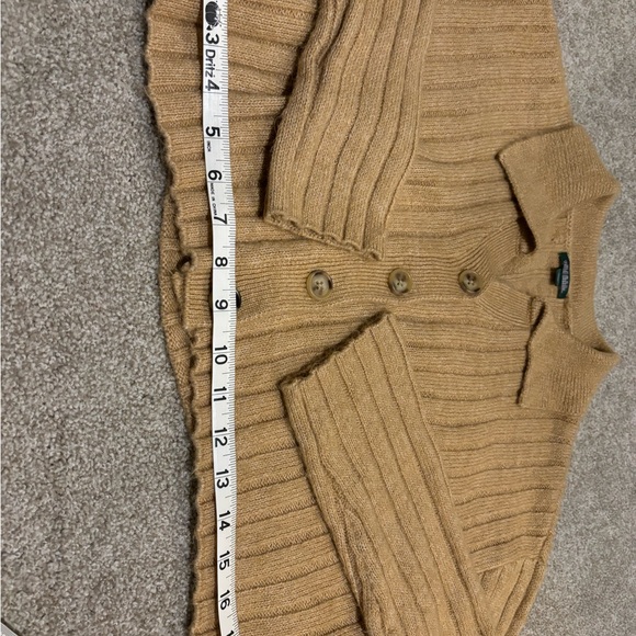 Wild Fable cropped button up caramel colored sweater, size medium. - Picture 4 of 5